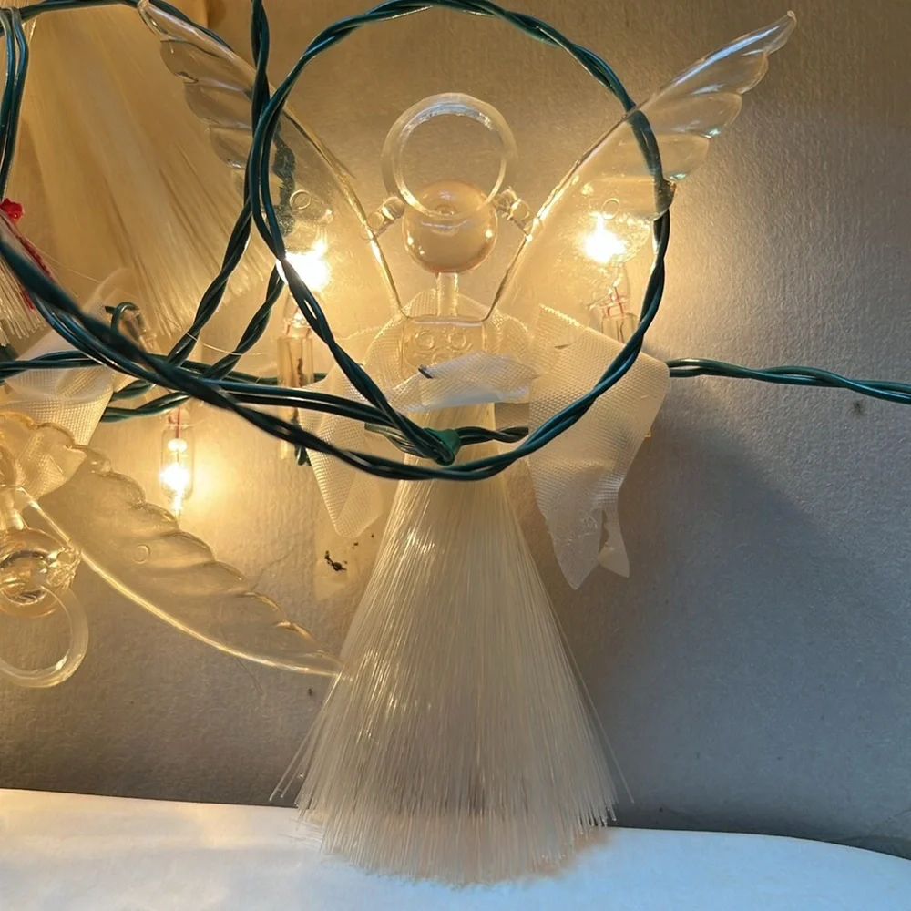 RARE Vintage made in Italy plastic Angel String Lights Silvestri